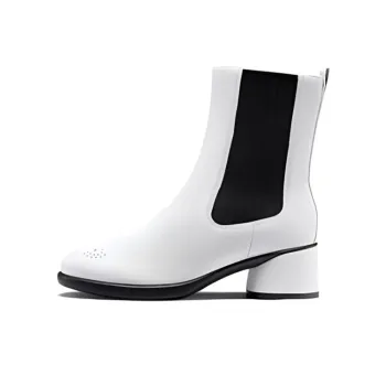 Ecco Short Chelsea Boots 5cm Women's White