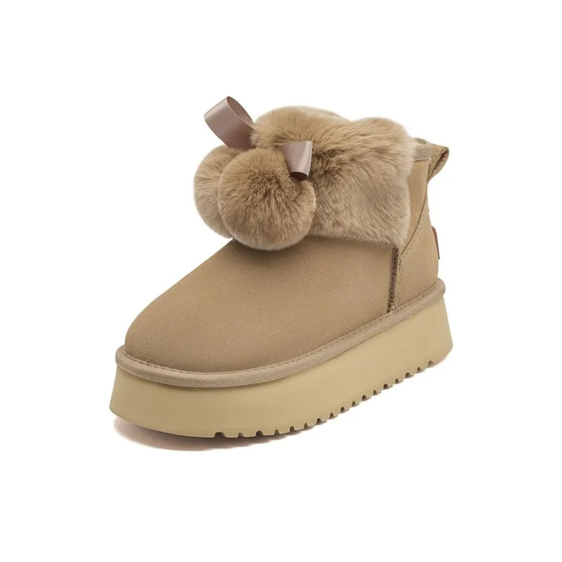 AGSDON Thermal Short Snow Boots Women's-1
