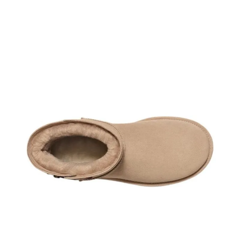 UGG Short Snow Boots Unisex Sand-5