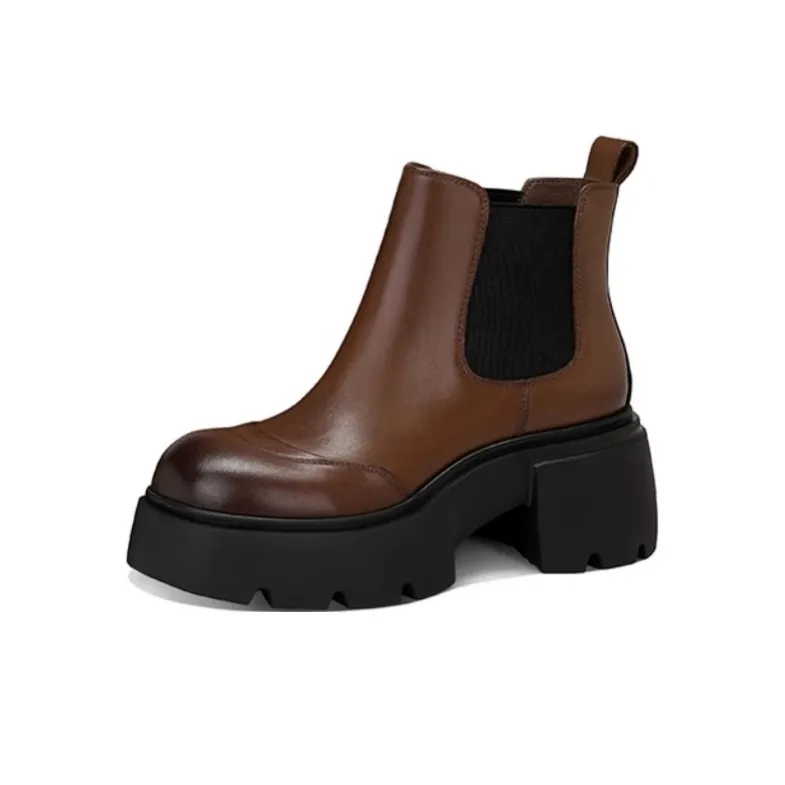 JESSICA SOPHIA Cigarette-Box Boots Short Chelsea Boots 6cm Women's-2