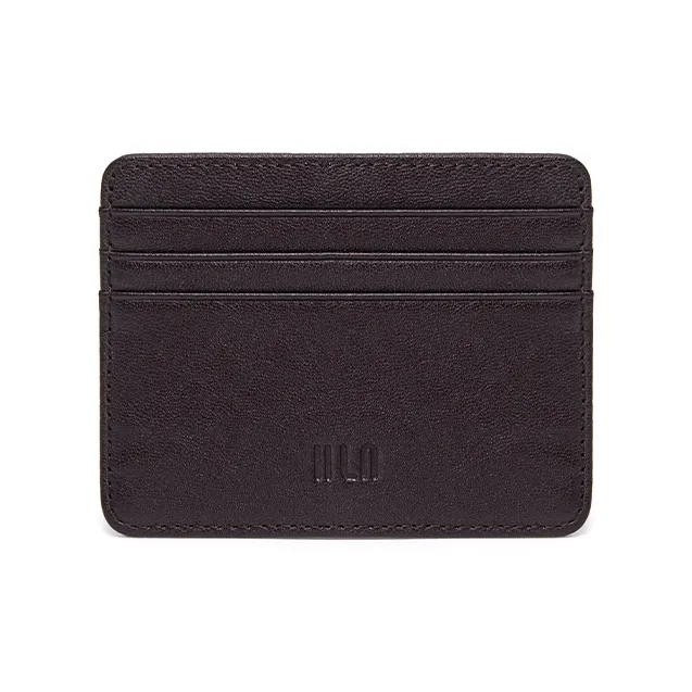 HLA Cow Leather Card Holder Document Bag, Card Holder Coin Purse Wallet Regular Men's Classic Black/Coffee-4