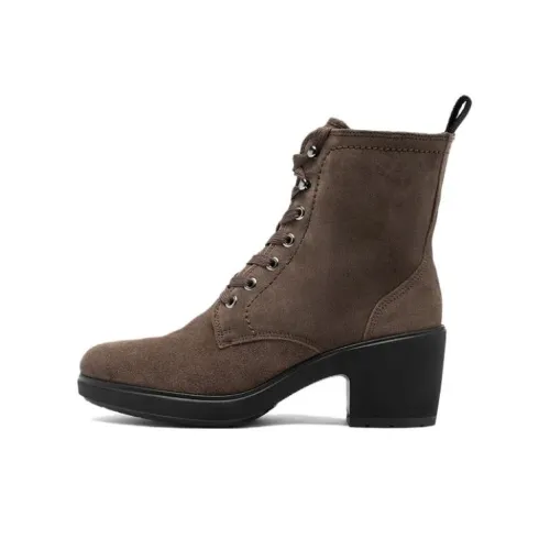 Ecco 14cm Martin Boot 6cm Women's Coffee