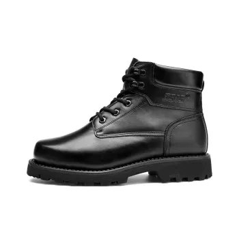 Strongman 3515 Leather Boots For Men Winter Wool Boots 13cm Cold Resistant Men's Ankle Boots