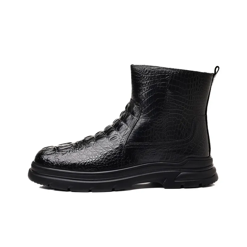 MODENGPAN Ankle Boots Men Black/Brown-0