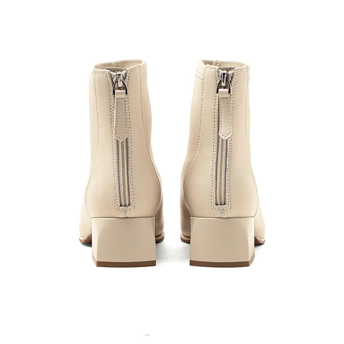 COMELY Ankle Boots Women's Ecru, Milk Tea, Black-9
