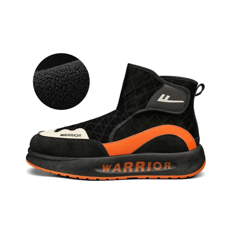 Warrior Crew Snow Boots Men's Black Orange-0