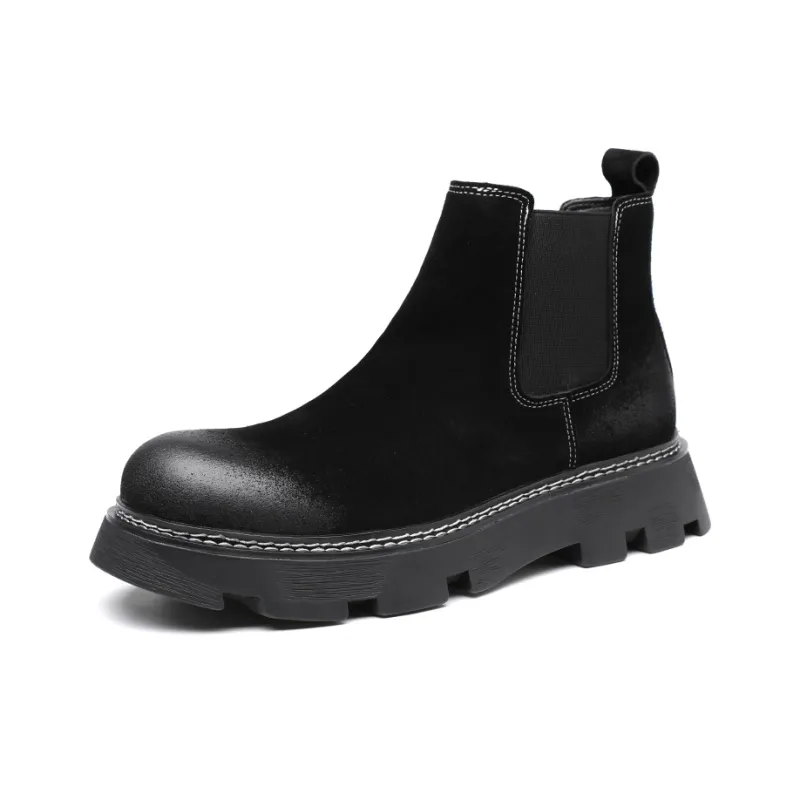 YEDANI Crew Chelsea Boots Men's Black-1