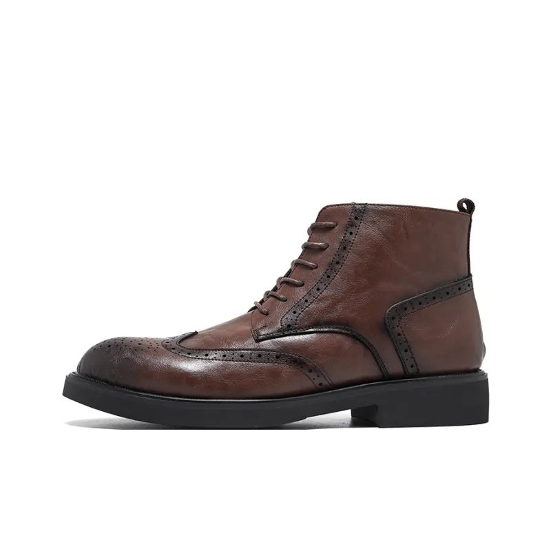 Romon Ankle Boots Men Black/Brown-5