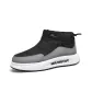 Black Gray-Fleece-Lined