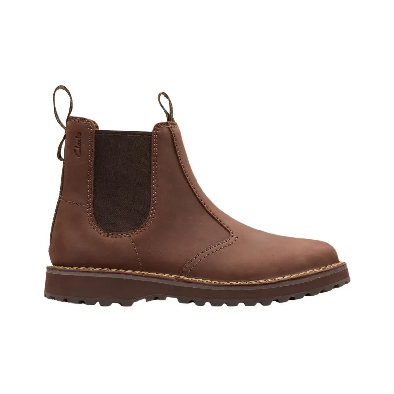 Clarks Short Chelsea Boots Men's Brown-1