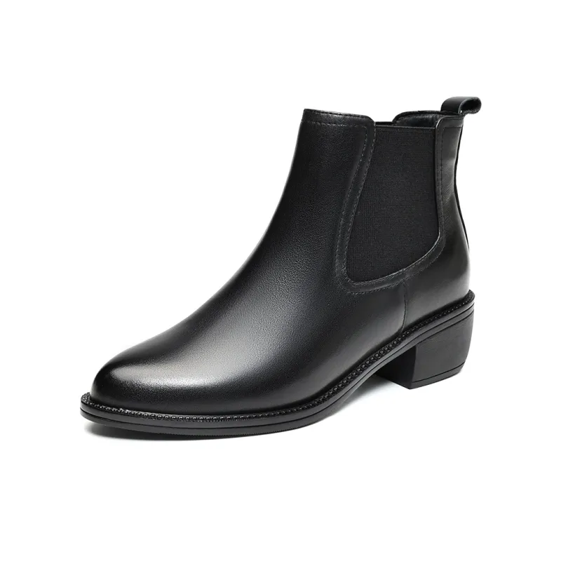 EBLAN Short Chelsea Boots Women's Black-1