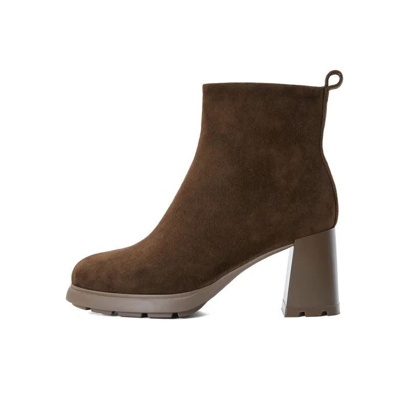 PT'SON Ankle Boots Women's Black, Dark Brown-20