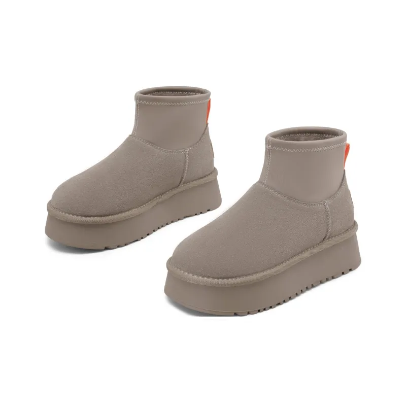 C°BANNER Warm Short Snow Boots Women's Sand Green-4