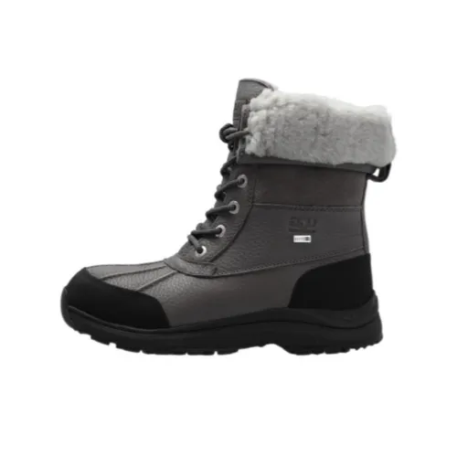 UGG Adirondack Boot III Warm Slip Resistant Short Mid Calf Snow Boots Women's Gray