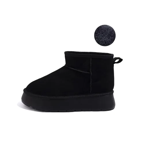 HUANQIU Crew Snow Boots Women's Black