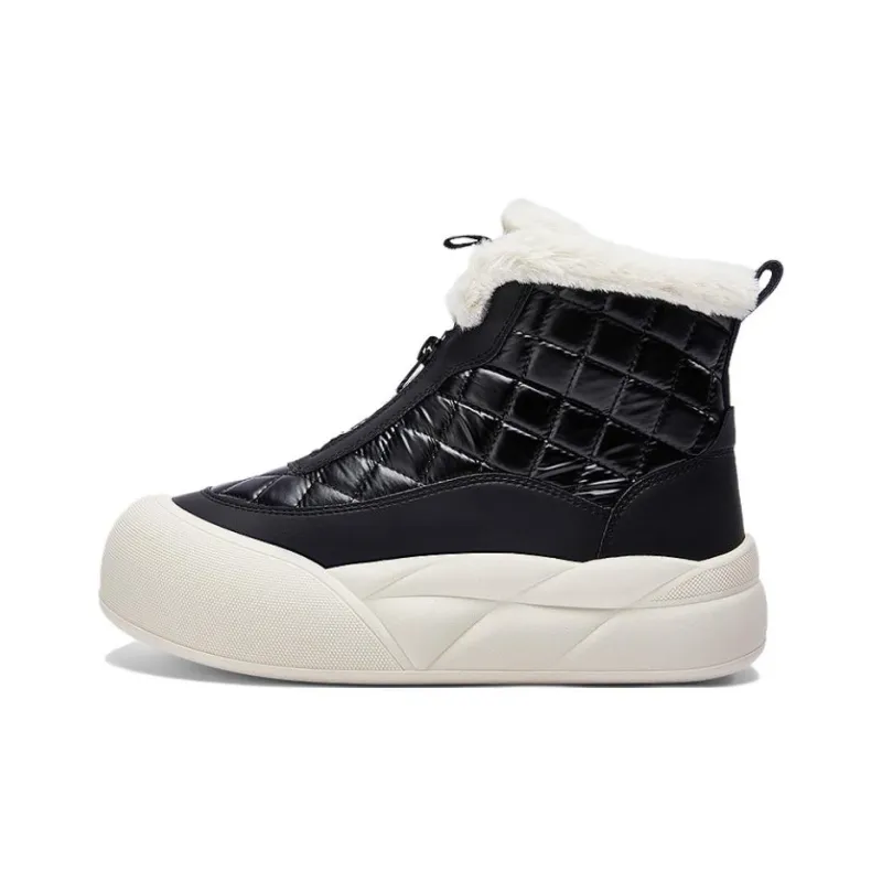 Warrior Short Mid Calf Snow Boots Women's Black-0