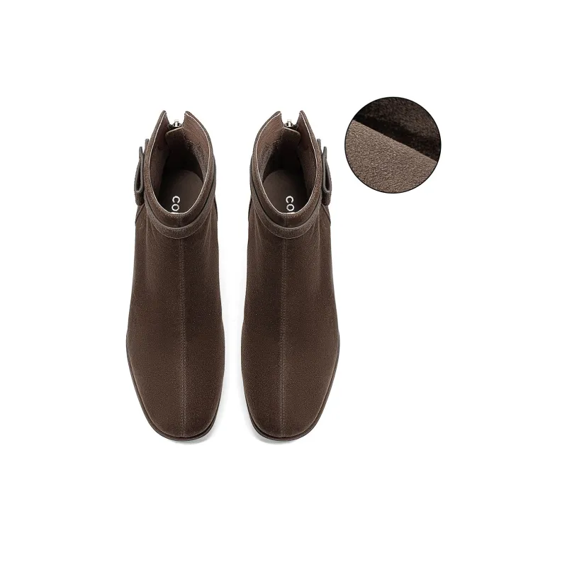 COMELY Ankle Boots Women's Dark Brown/Black/Ecru-8