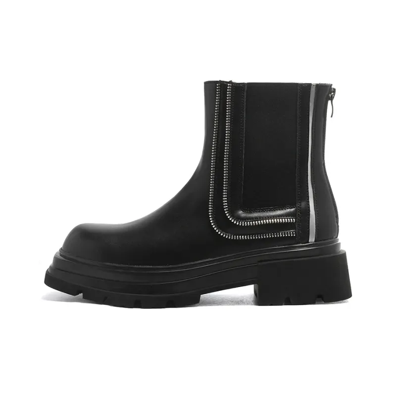 Romon Short Chelsea Boots Men's Black-0
