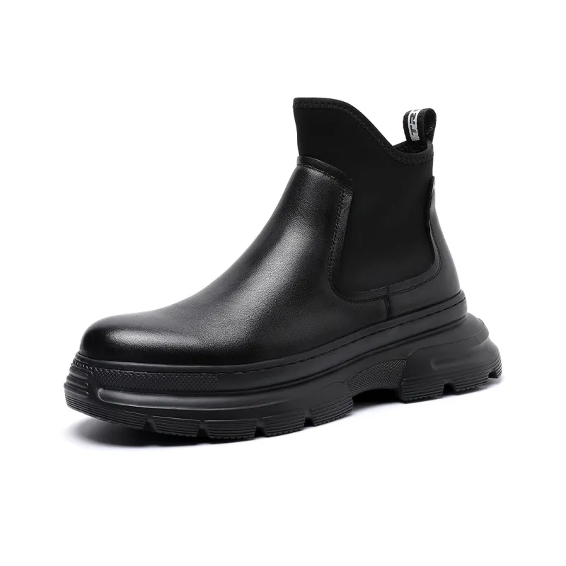 TRUMPPIPE Short Chelsea Boots Men's Black-1