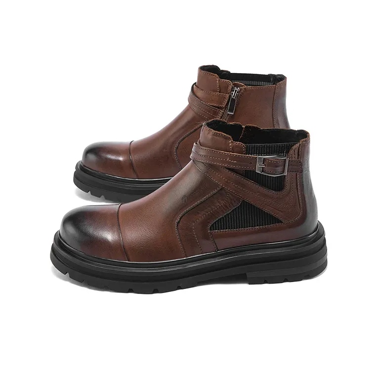 HANG TEN Ankle Boots Men Sub Sauce Black/Cambridge Brown/-9