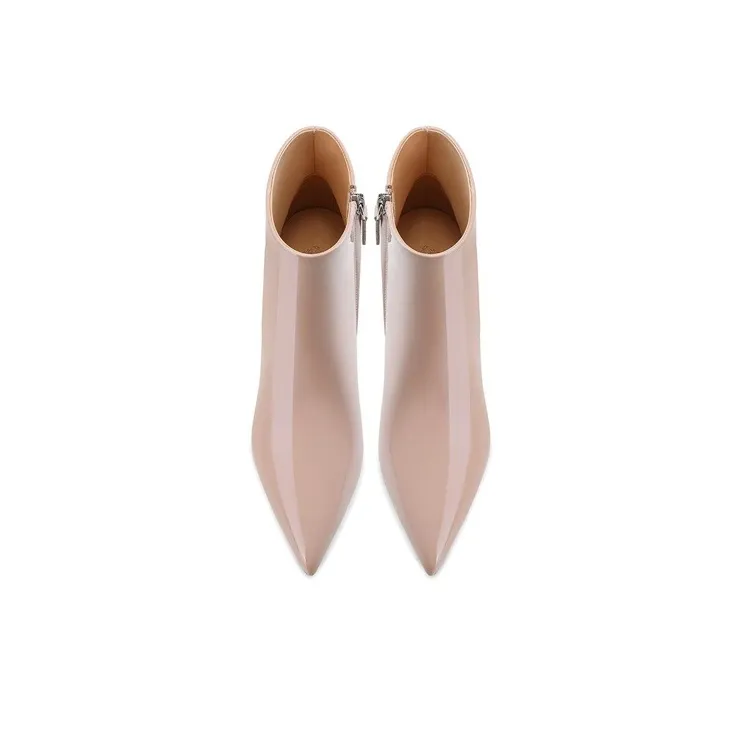 Miss Left Ankle Boots Women's Nude-3