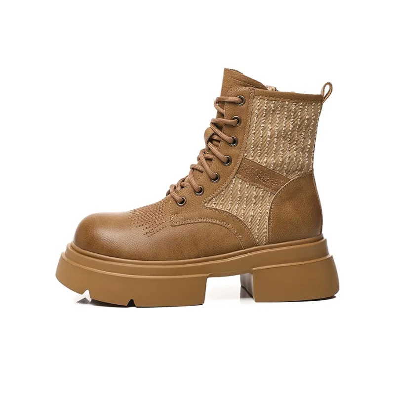 POOQ Short Martin Boot 6CM Women's Yellow-0