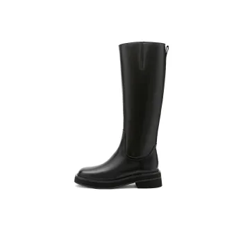 Staccato Knee high Boots 4.5cm Women's Cool And Stylish Black