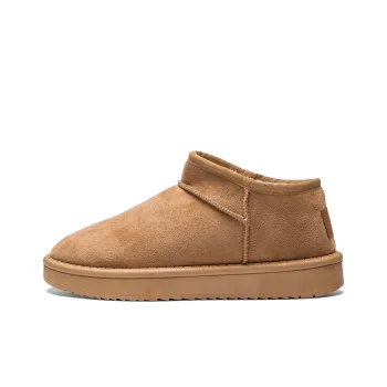 RENBEN Warm Wear Resistant Cushioning Slip Resistant Short Snow Boots Women's Camel
