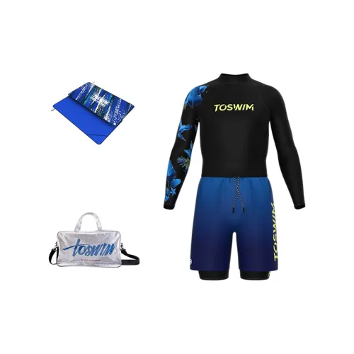 TOSWIM Swim Set Men's Three Piece Set Men's