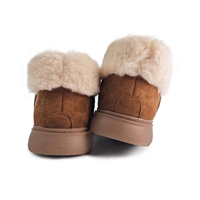 La Chapelle Warm And Wear Resistant Short Snow Boots Women's Coffee-4