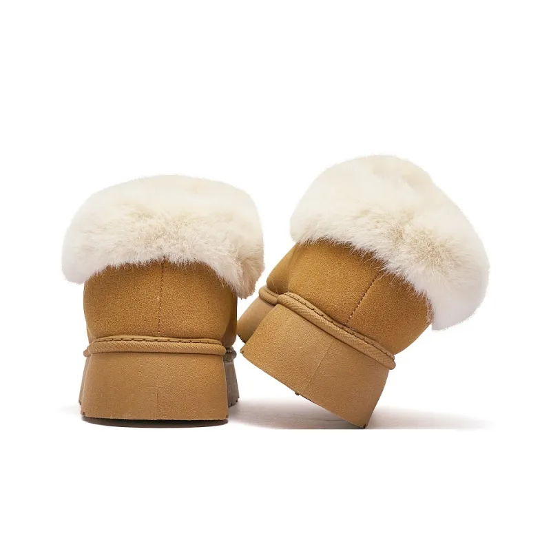 AAA SINCE 1955 Warm Wear-Resistant Height Increasing Slip-Resistant Short Snow Boots Women's-5