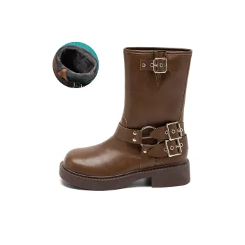 AGSDON Ankle Boots 4cm Women's Brown