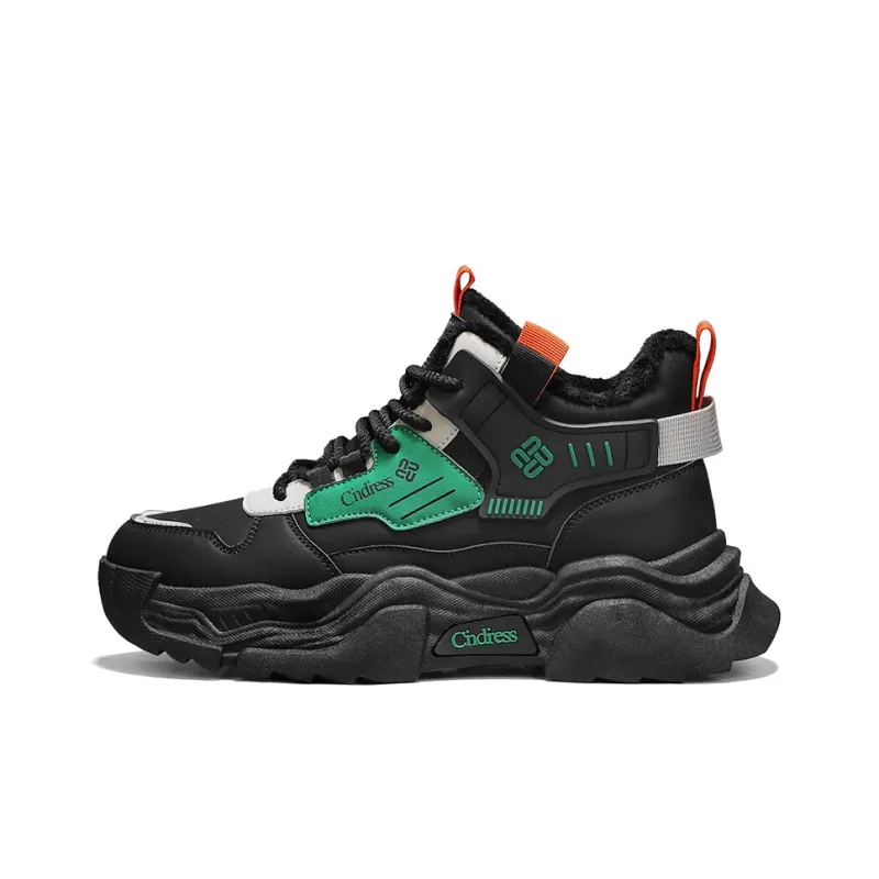 JKEM Anti-Slip And Wear-Resistant Warm High-Top Chunky Sneakers Men's-15
