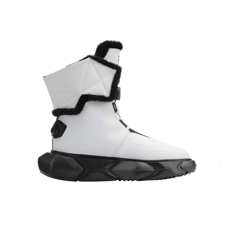 NORVINCY Snow Boots Unisex Black White-1