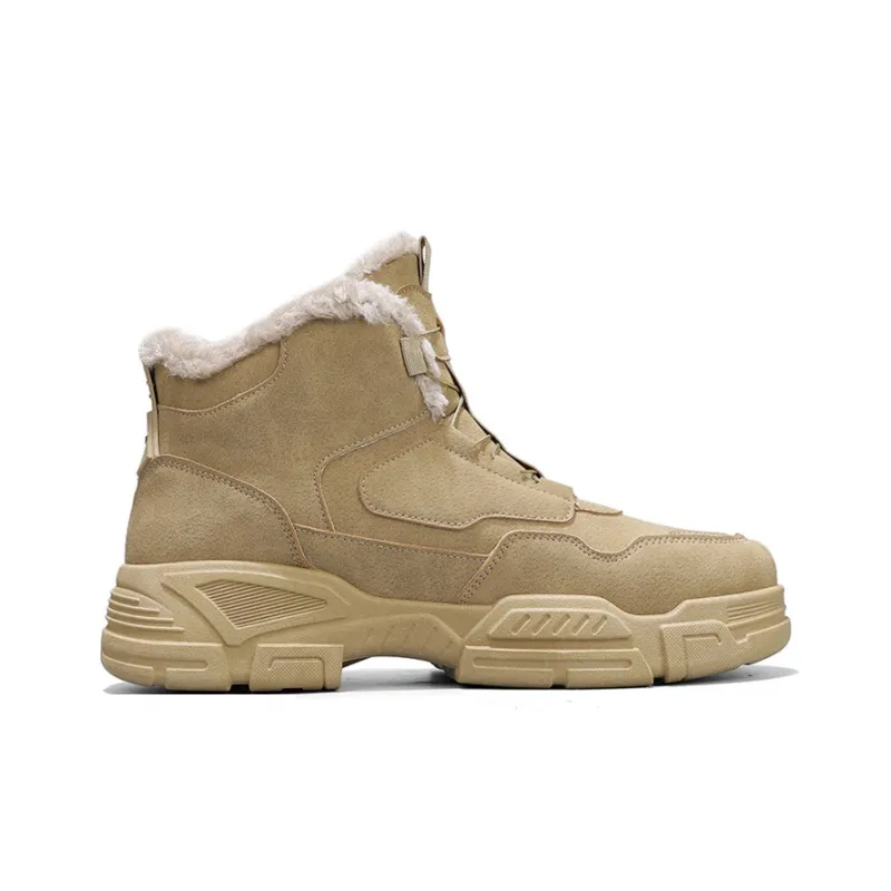 Warrior Warm Cushioning Crew Snow Boots Men's Khaki-1