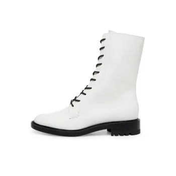 STEVE MADDEN Martin Boots Women's White