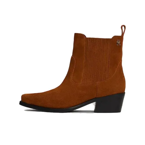 Tommy Hilfiger Short Chelsea Boots 4.2 Cm Women's Umber