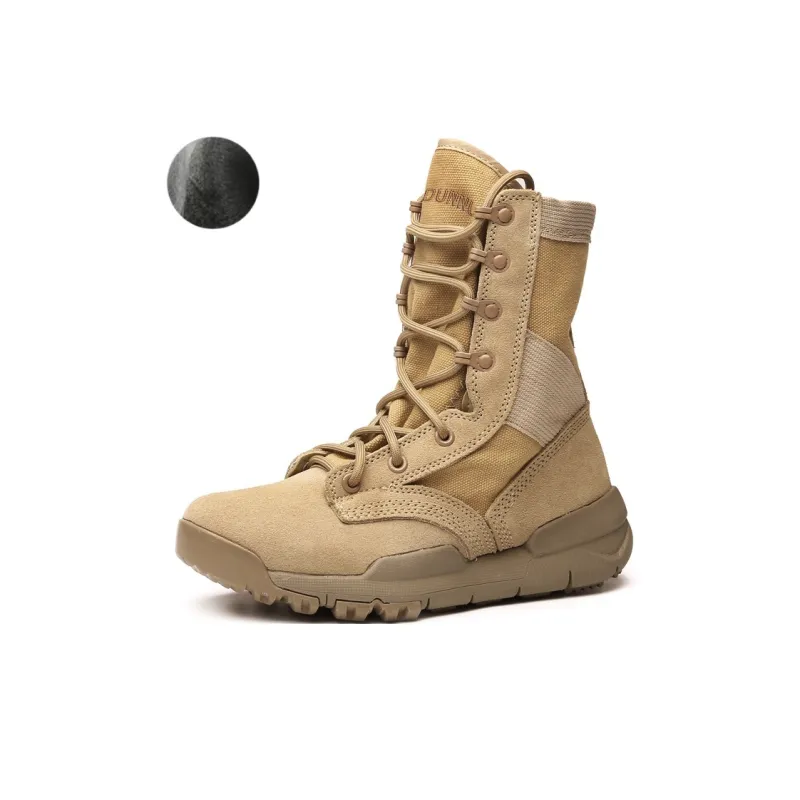 Dunnu Height Increasing Wear-Resistant Crew Outdoor Boots Men's Khaki-6
