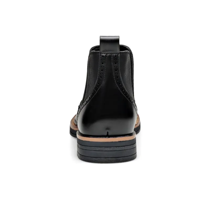 XIAOTOULANG Short Chelsea Boots Men's Black-6
