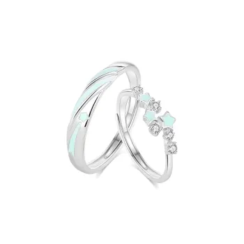 GLOIRE S925 Silver Rings Unisex Exquisite Luxe Niche Design Advanced Touch Romantic Date Versatile Commute Style