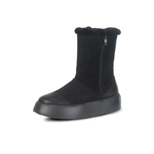 Thai Points Warm Wear Resistant Slip Resistant Crew Snow Boots Men's Black