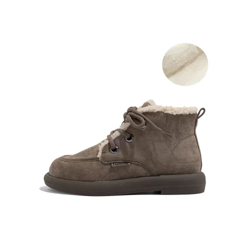 HUANQIU Knee-High Snow Boots Women's Army Green
