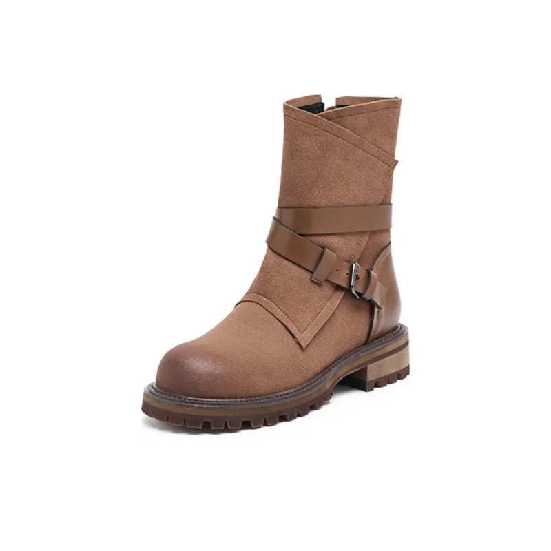 AGSDON Ankle Boots Women's Black/Brown-7