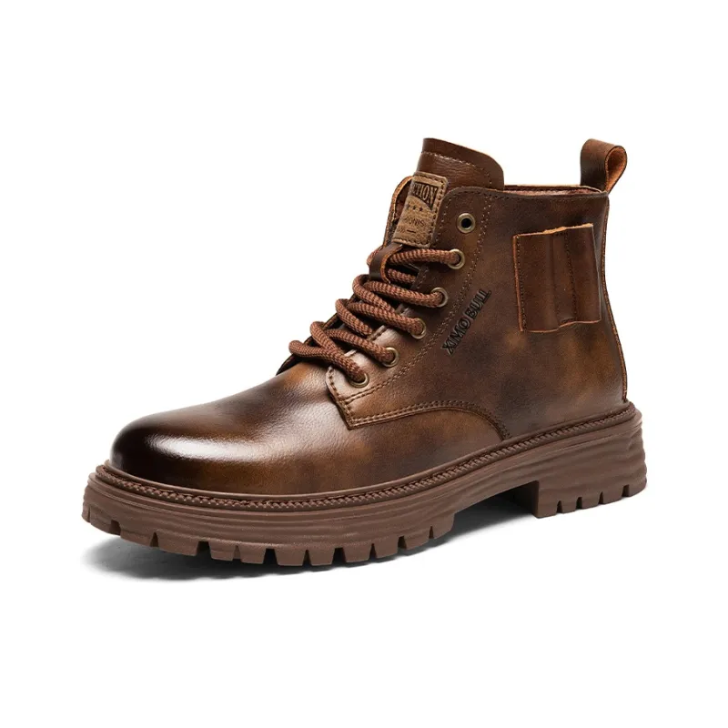 XIMO BULL Martin Boots Men Black/Brown-5