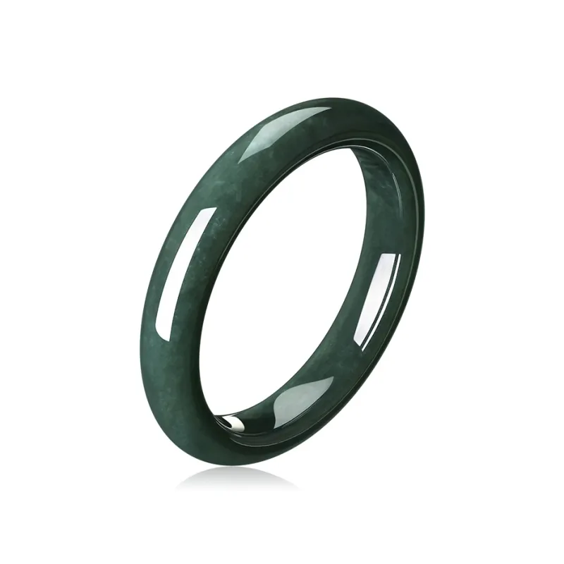 YUANYUXIANG Hetian Jade Bangles Green Jade Women's-0