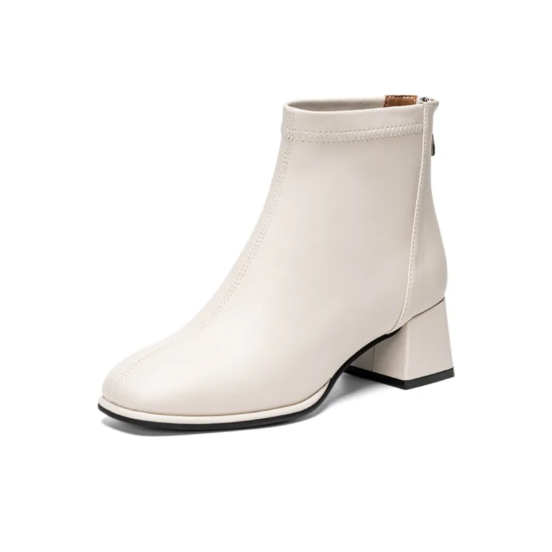 EXULL Q Ankle Boots 4.5cm Women's Black Ecru-6