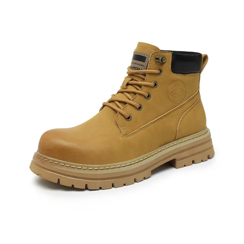 X ZONE Martin Boots Men Yellow-1