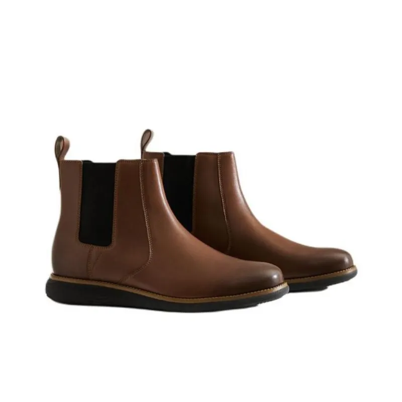 Clarks Short Chelsea Boots 2.5cm Men's Brown-2