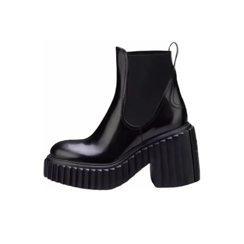AGL Crew Chelsea Boots 9cm Women's Black-0