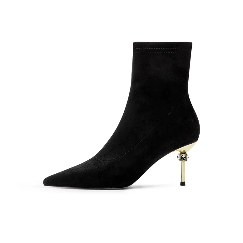 JOOC Ankle Boots Women's Sexy Black-6